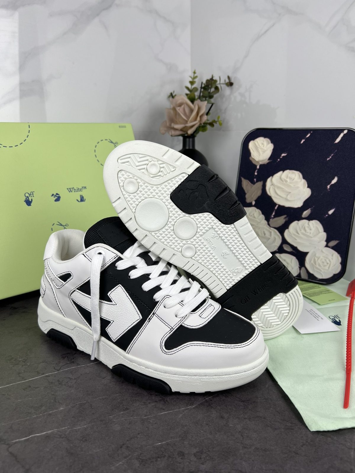 OFF White Out of Office Calf Leather Sneaker Size 36-46 - Image 3