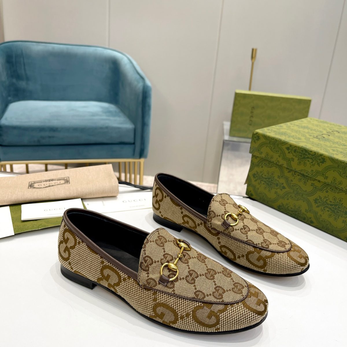 Gucci Jordaan GG Flora Loafers Size 35-41 5-Color - Image 1