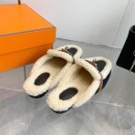 Hermes 23fw Women Winter Slippers Size 36-41 - Image 9