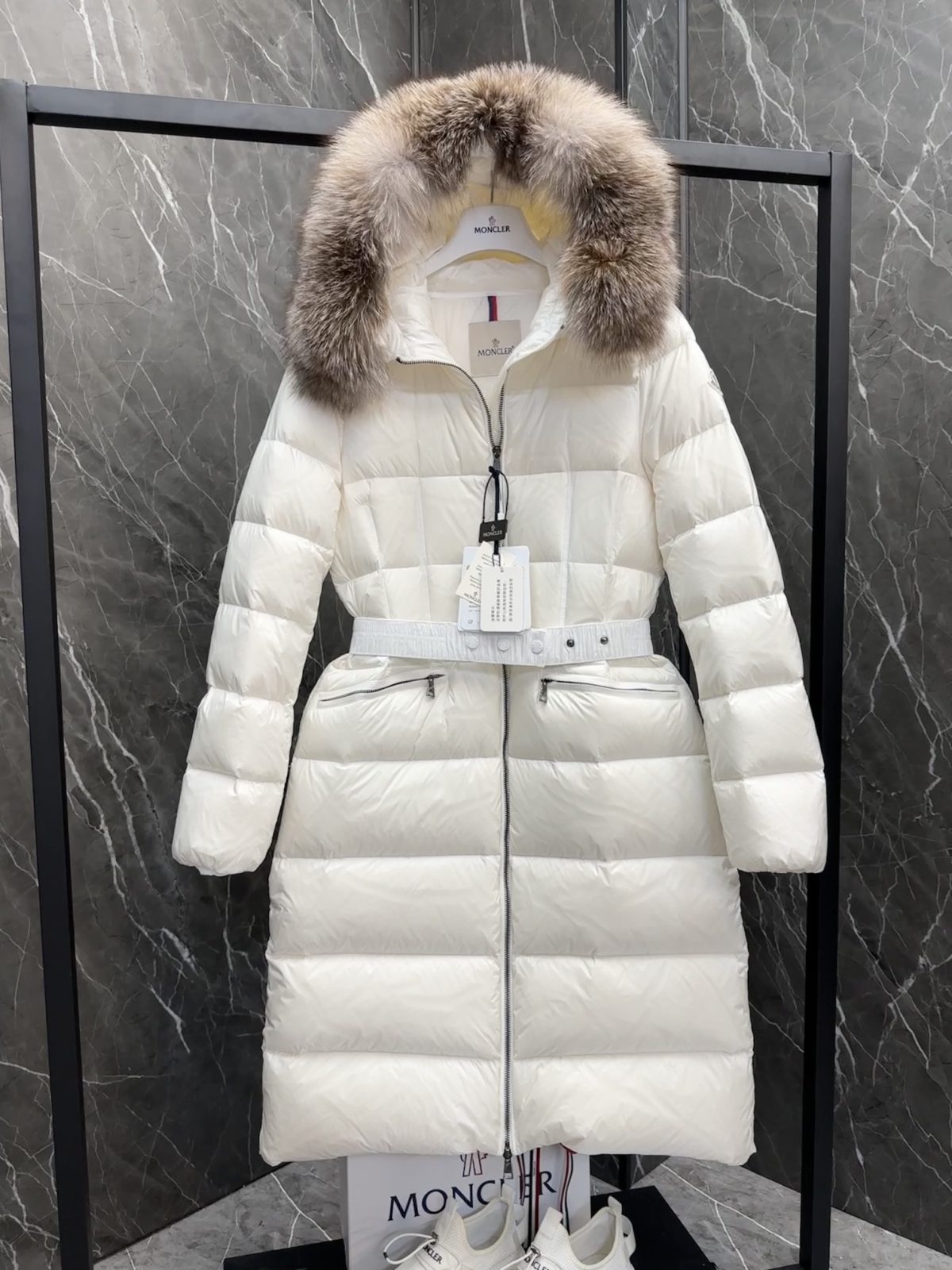 Moncler Boed Long Women Down Jacket Size S-XL - Image 5