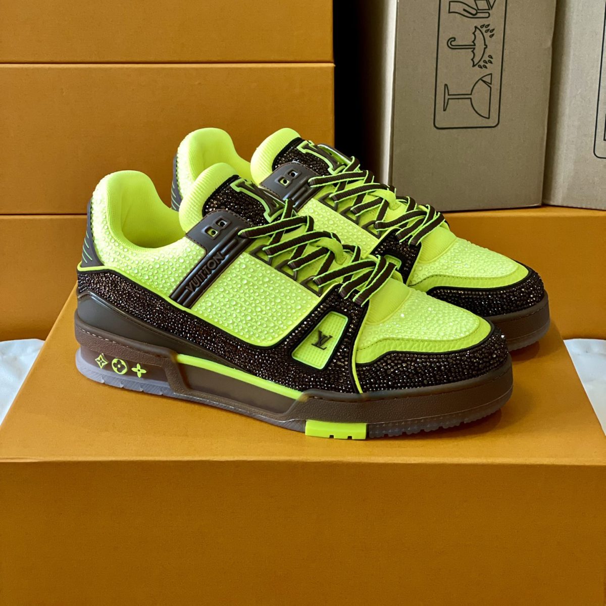 Louis Vuitton LV Trainer Diamond Sneaker Size 36-46 - Image 1