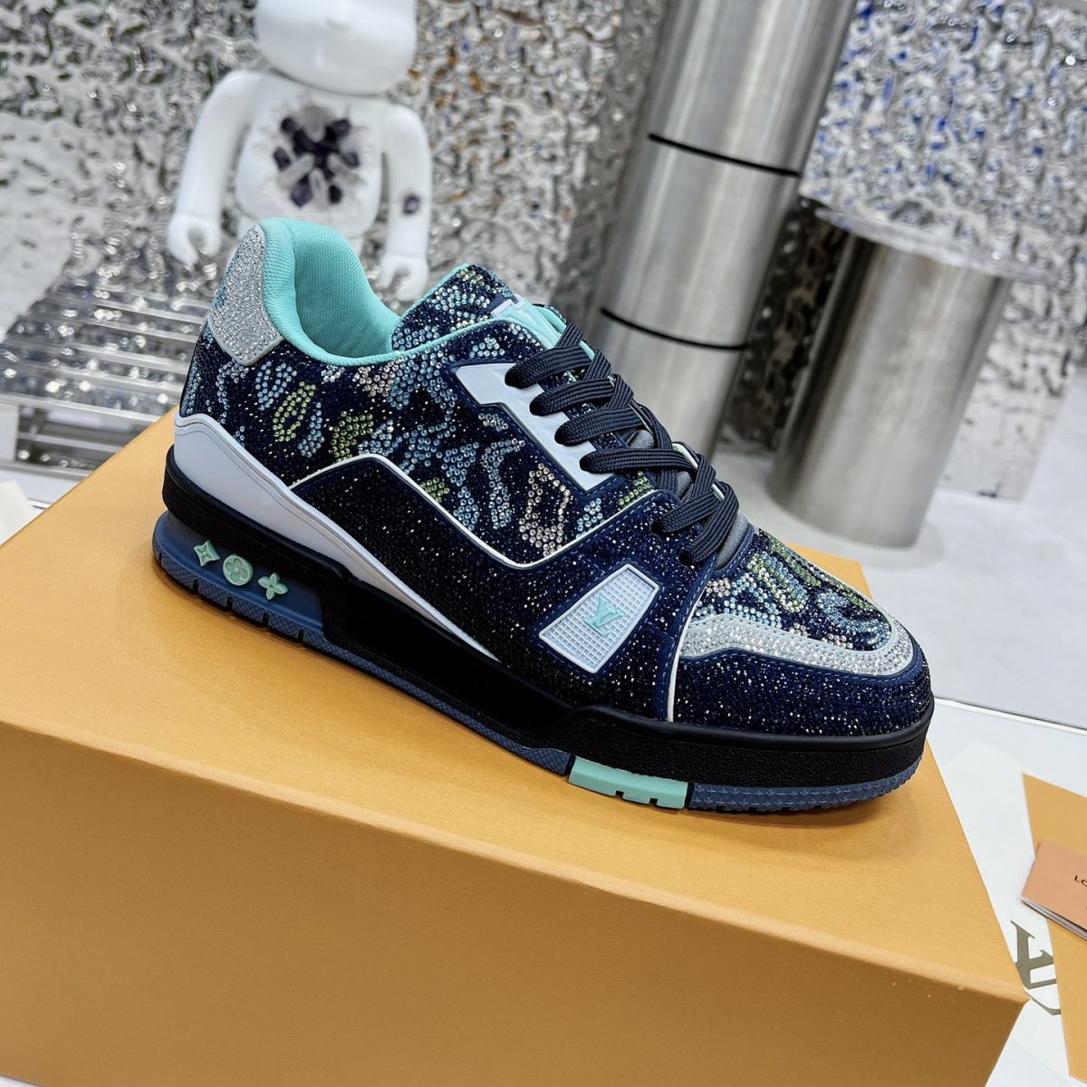 Louis Vuitton LV Trainer Diamond Sneaker Size 36-46 - Image 1