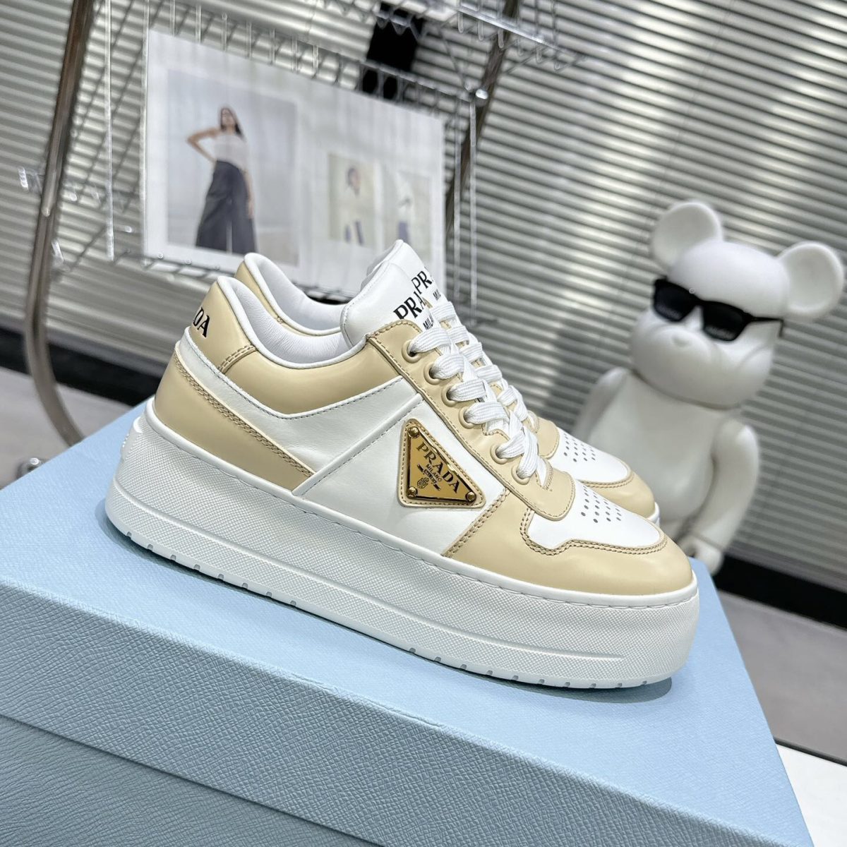 Prada 2024 New Downtown Bold leather Sneaker Size 36-41 - Image 1