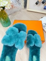 Hermes 23fw Women Winter Slippers Size 36-40 - Image 5