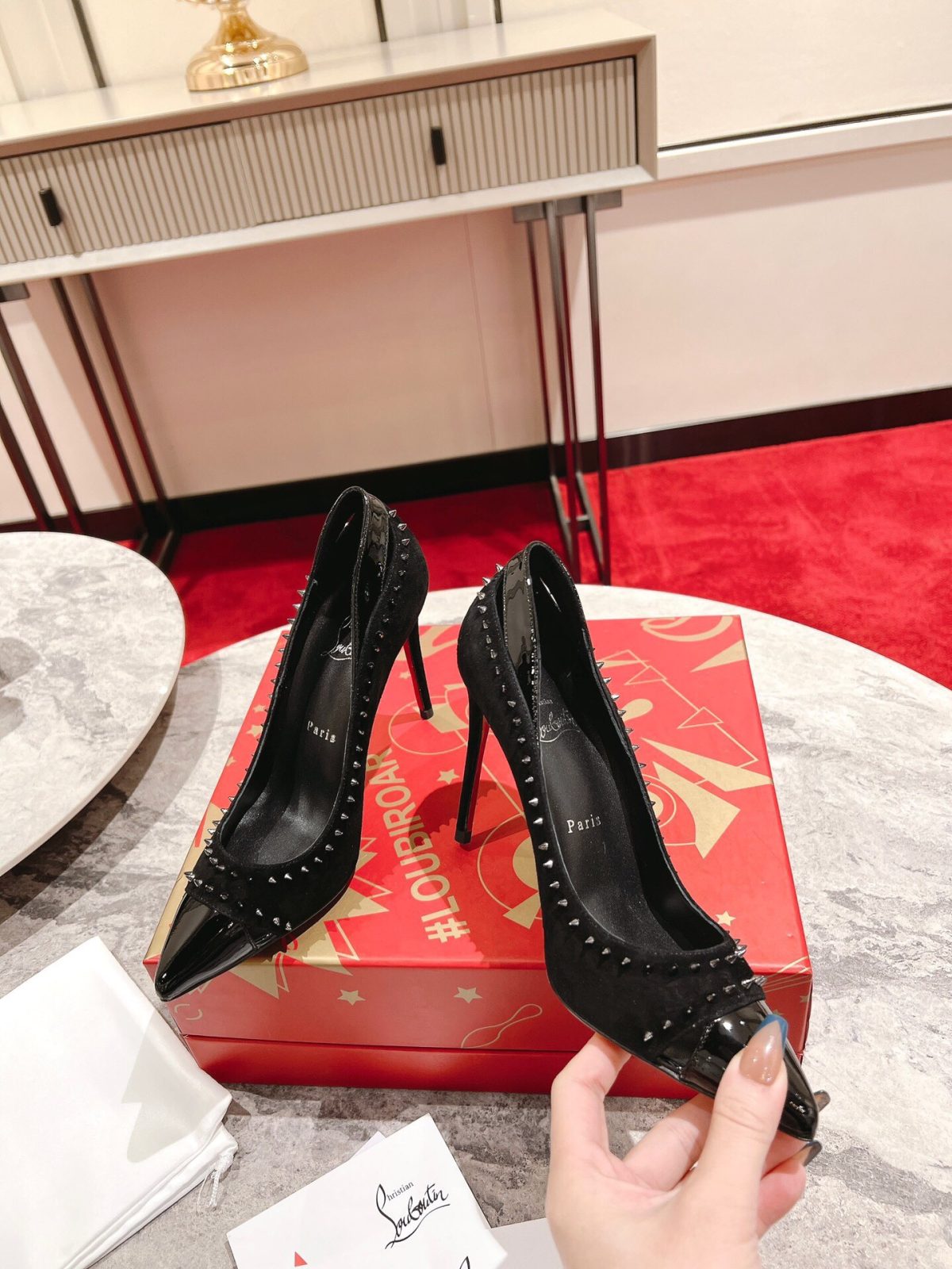 Christian Louboutin Duvette Spikes Pumps Size 35-41 - Image 2