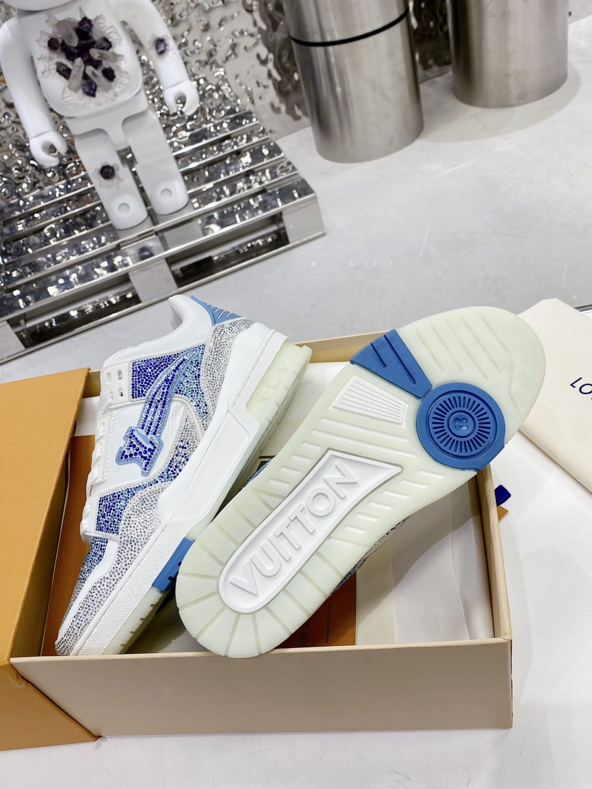 Louis Vuitton LV Trainer Diamond Sneaker Size 36-46 - Image 9