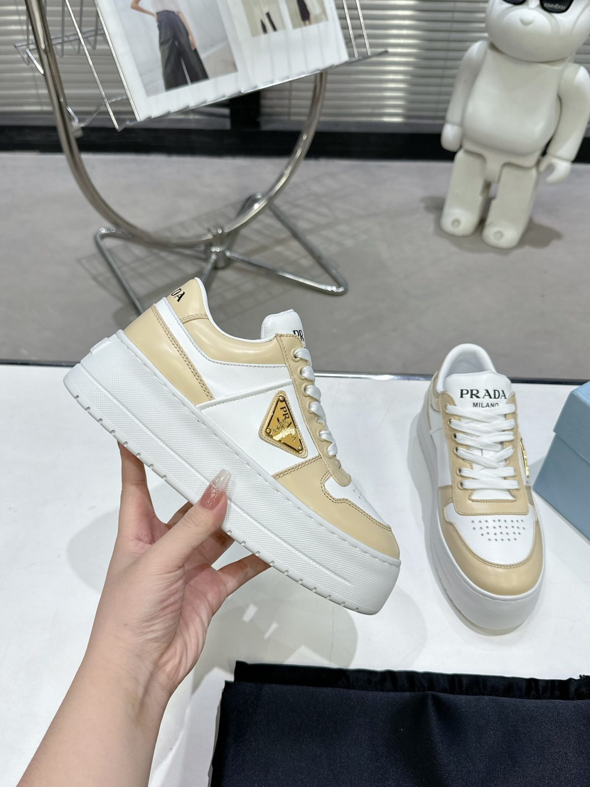 Prada 2024 New Downtown Bold leather Sneaker Size 36-41 - Image 5