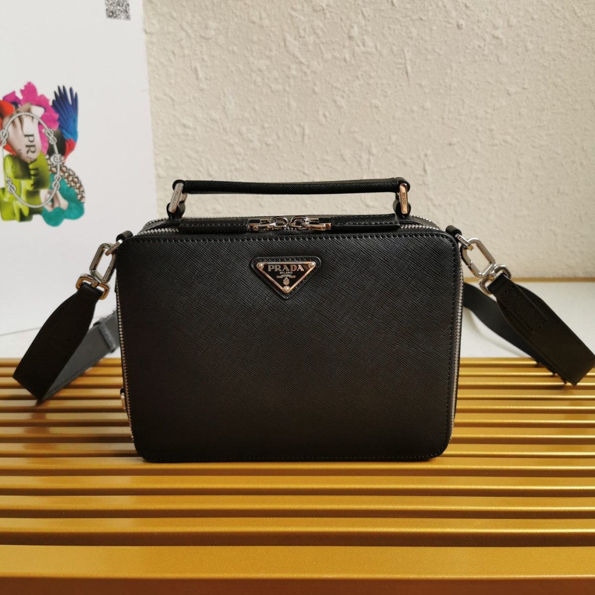 Prada 2VH069 Brique Leather Bags for Men Size 22*16*6cm - Image 2