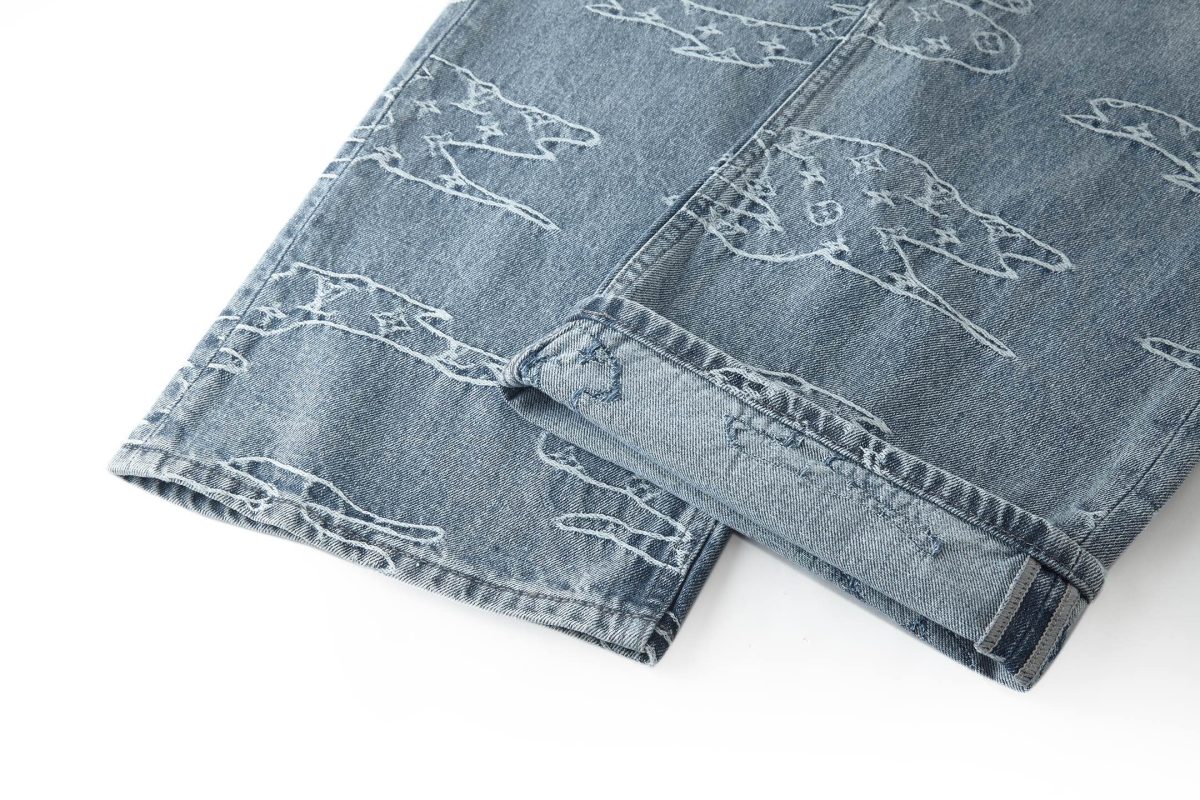 Louis Vuitton X Nigo Unisex Jeans Size S-XL - Image 4