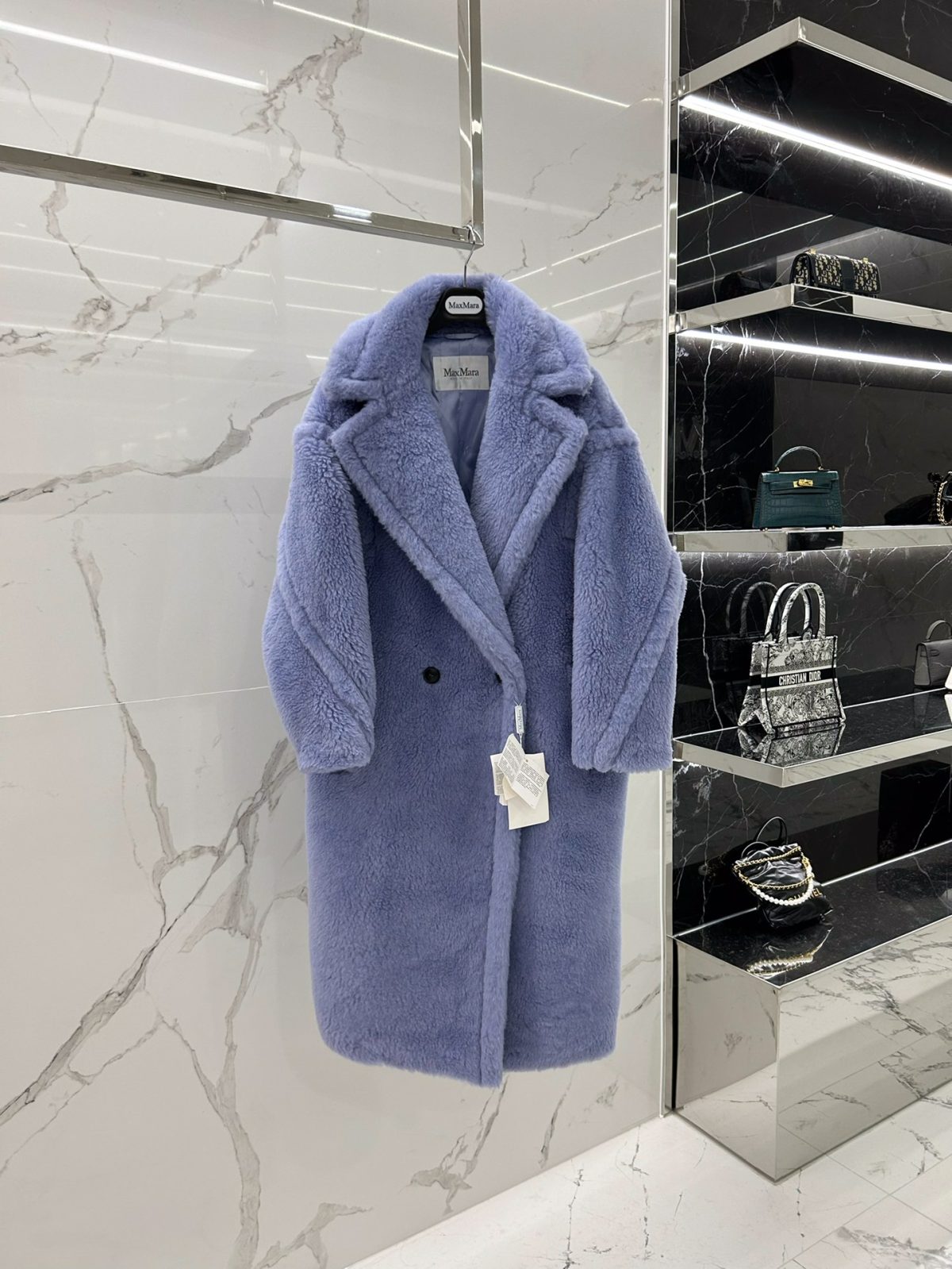Max Mara Teddy fur long coat Size XS-M - Image 1