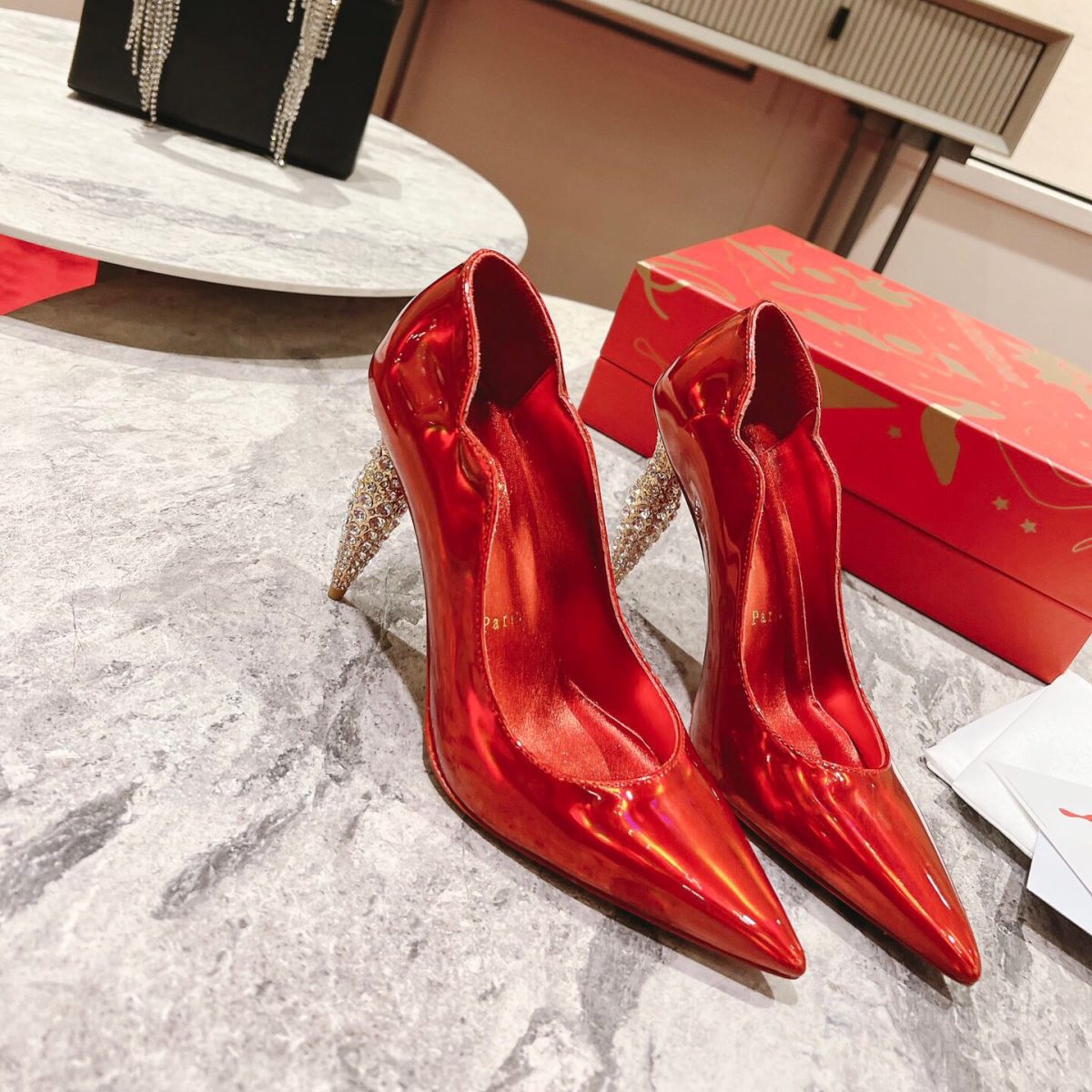 Christian Louboutin Lipstrass Pumps Size 35-41 2-Color - Image 1