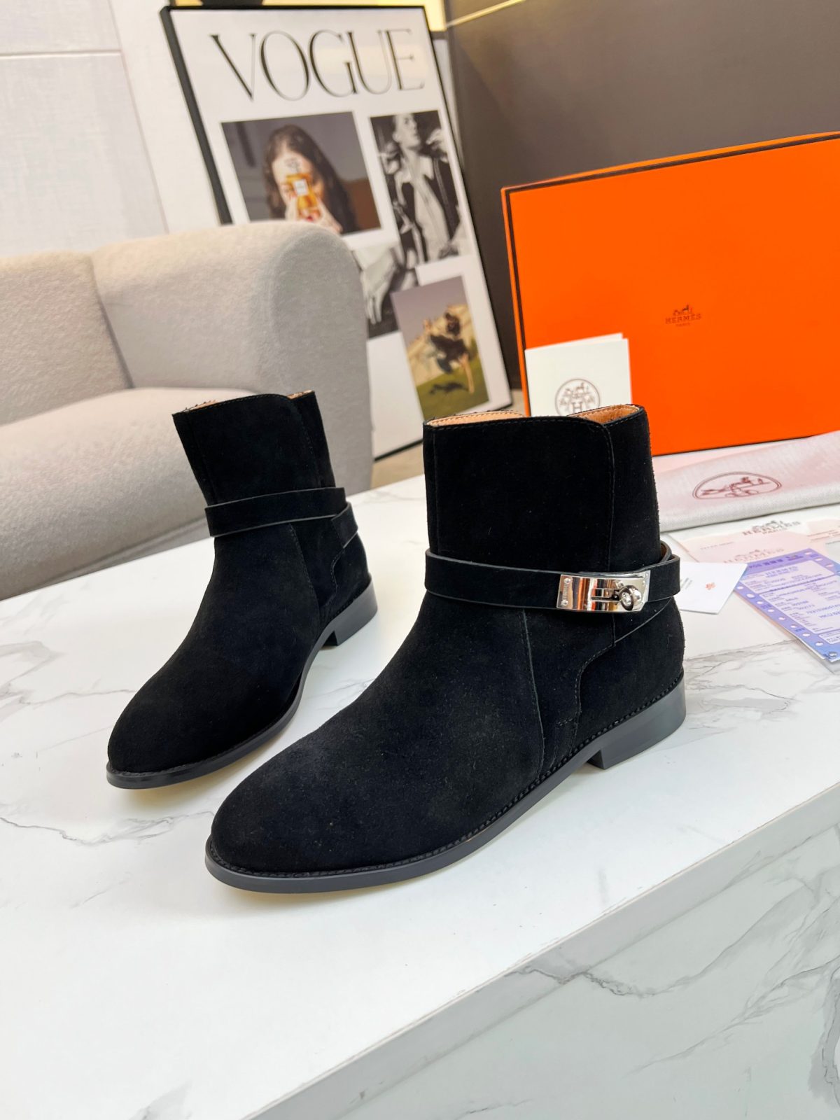 Hermes Women Kelly Boots Size 36-41 - Image 4