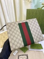 Gucci New GG Supreme Pouch Size 26*20*6cm Style 475316 - Image 5