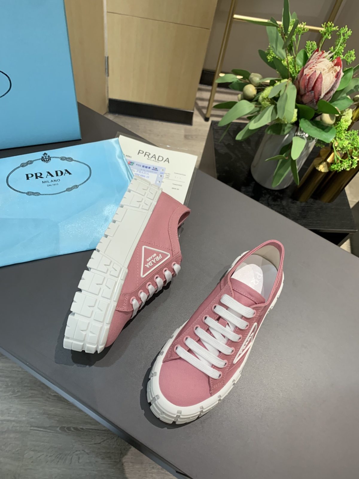 Prada 2024 New Double Wheel Re-Nylon gabardine Sneaker Size 36-41 - Image 6