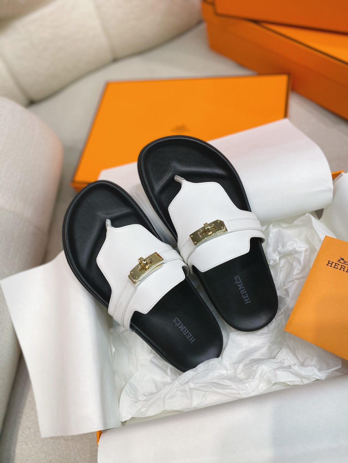 Hermes Kelly Empire Slippers Size 35-40 - Image 6