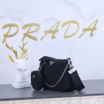 Prada 2VH113 Re-Nylon and Saffiano Leather Shoulder Bags Size 24*18.5*6cm - Image 4