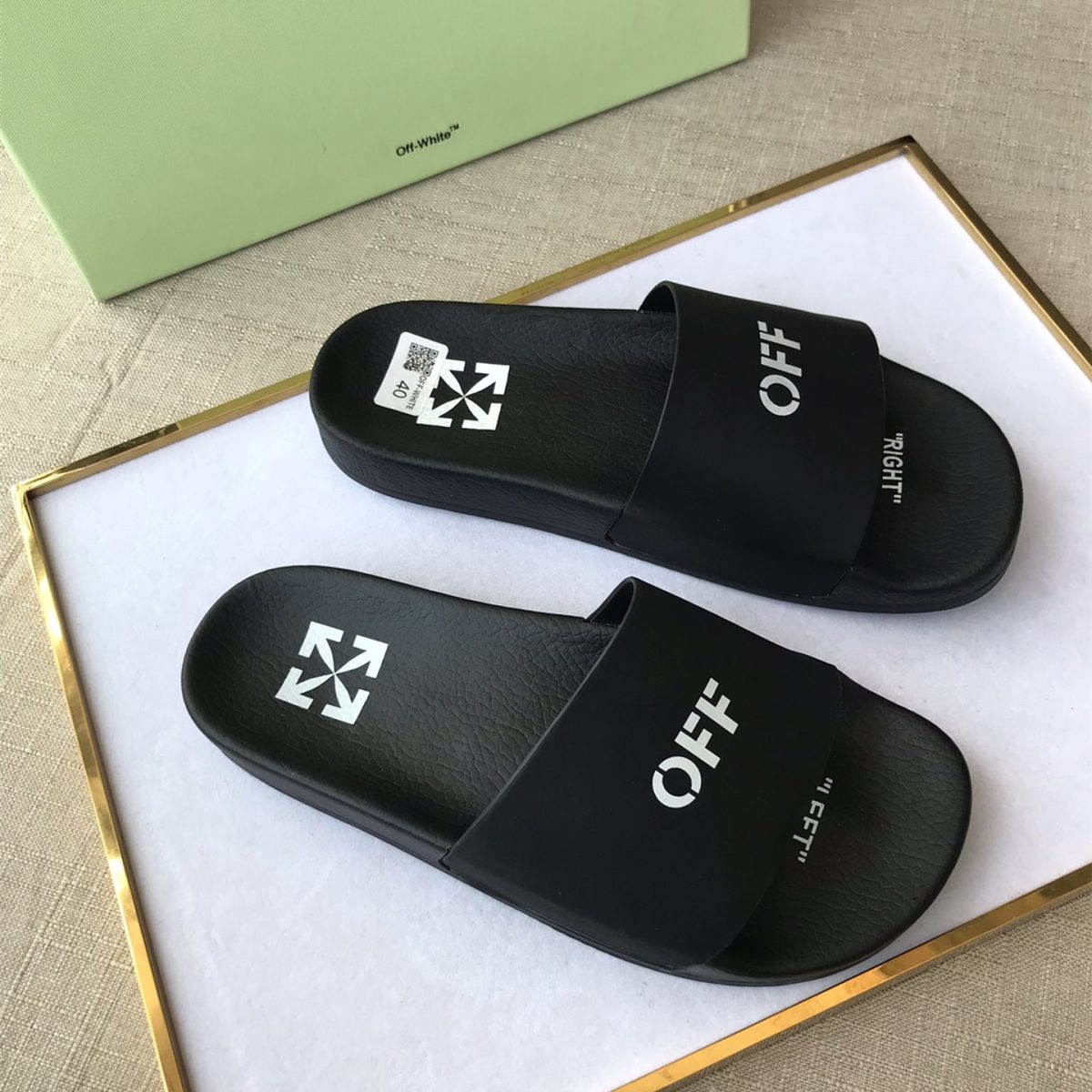 OFF White Mens Women Sandals Gr. 36-46 - Image 1