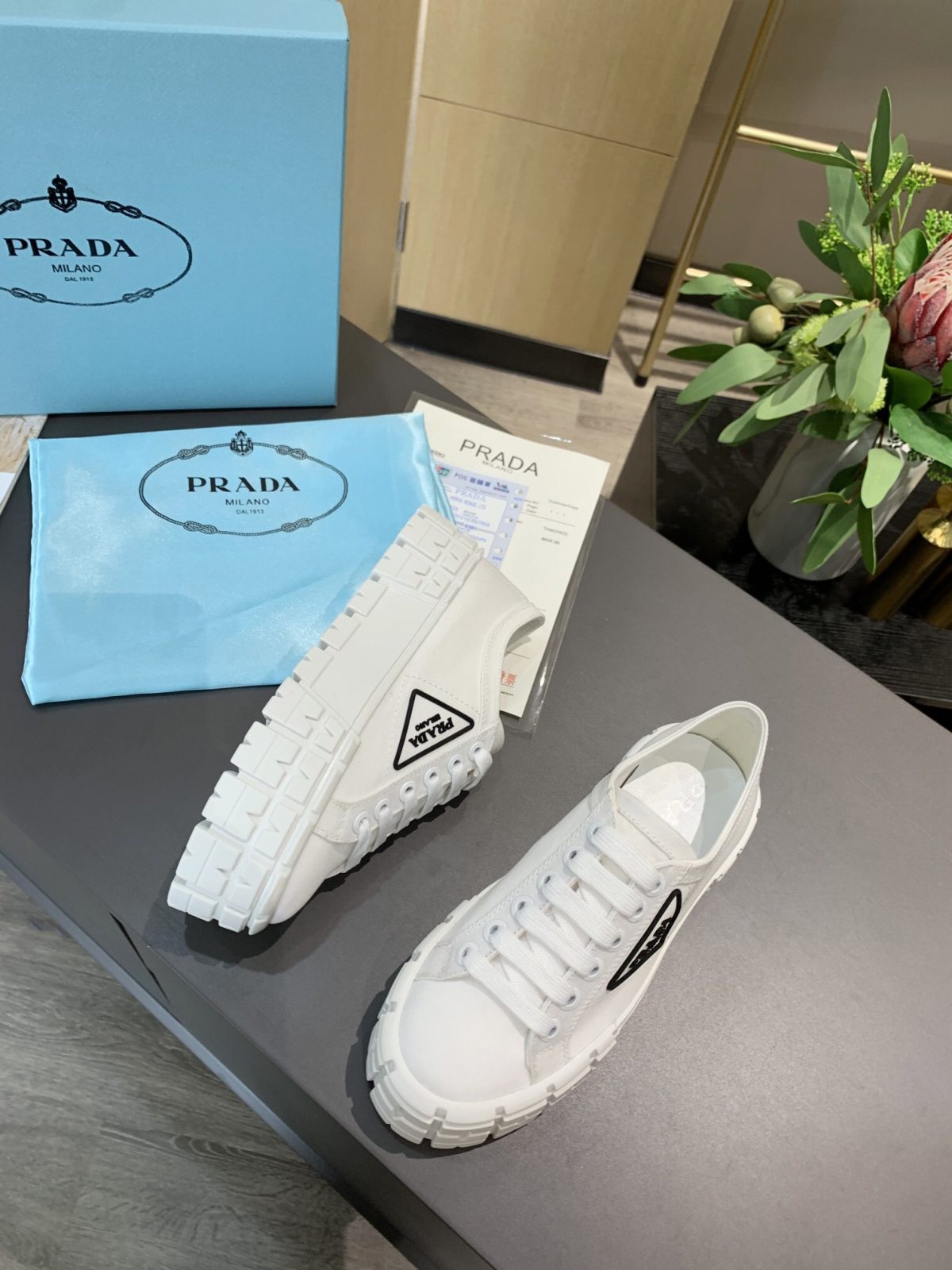 Prada 2024 New Double Wheel Re-Nylon gabardine Sneaker Size 36-41 - Image 4
