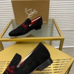Christian Louboutin Navy Dandelion Strass Loafers Size 39-45 - Image 7