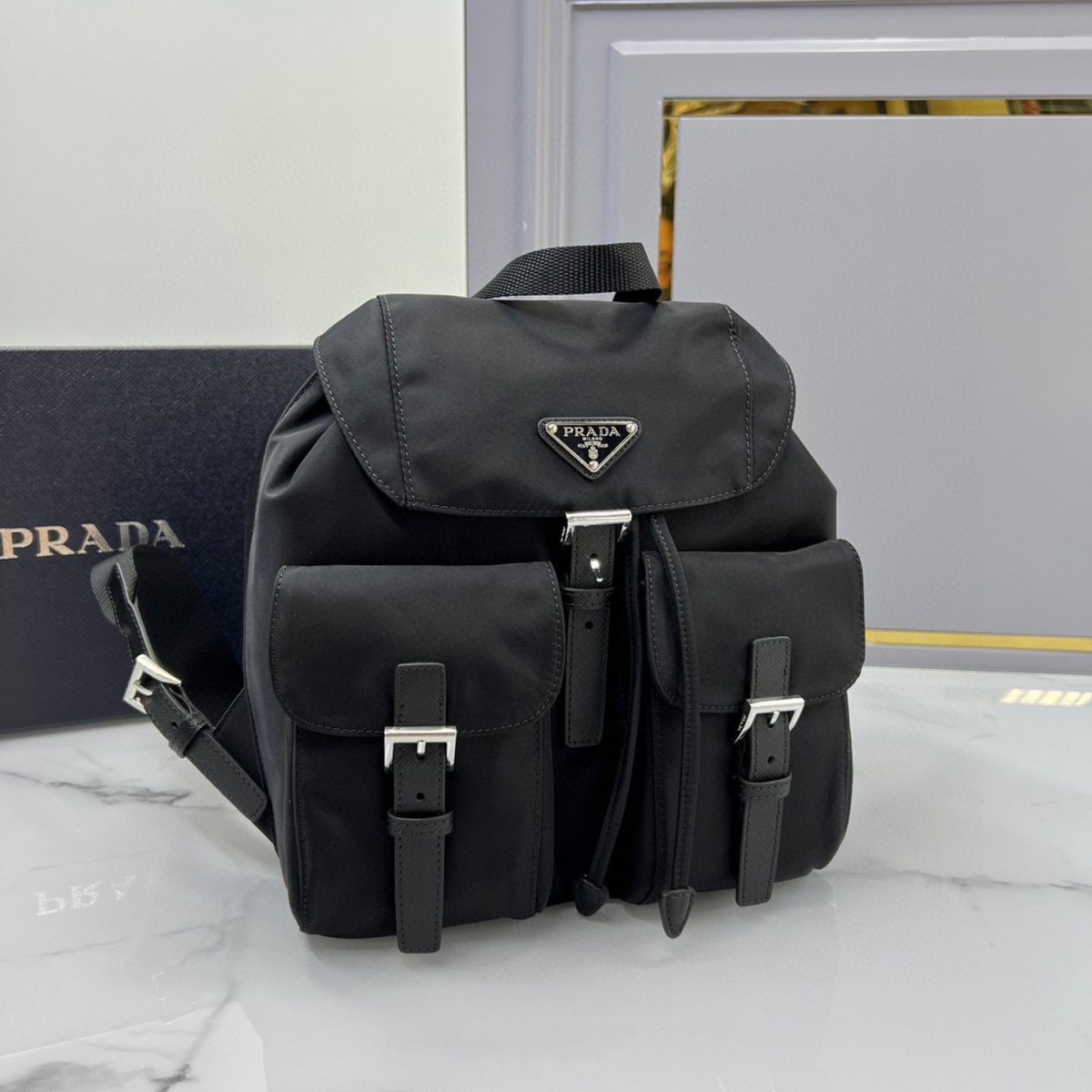Prada 1BZ677 Re-Nylon Backpack Size 28*23.5*12cm - Image 2