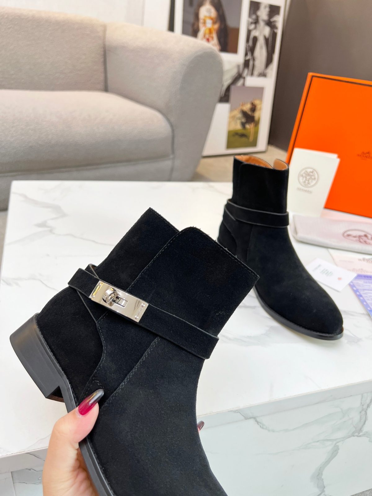 Hermes Women Kelly Boots Size 36-41 - Image 5