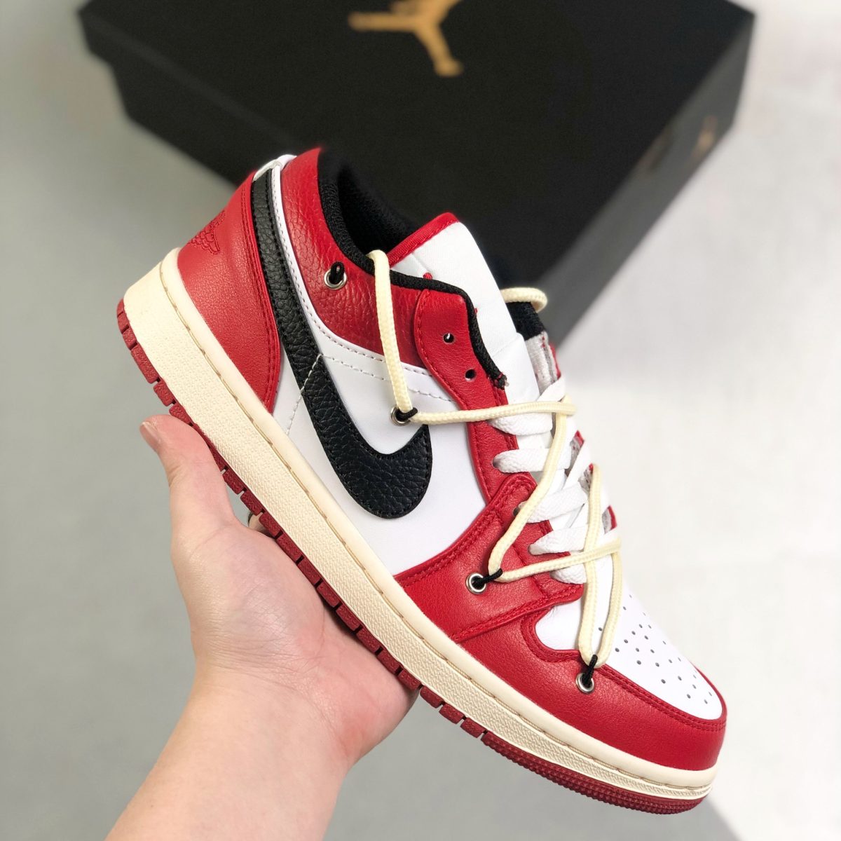 Nike Air Jordan 1 x OFF White Low Top Sneakers Shoes Gr. 36-46 - Image 1