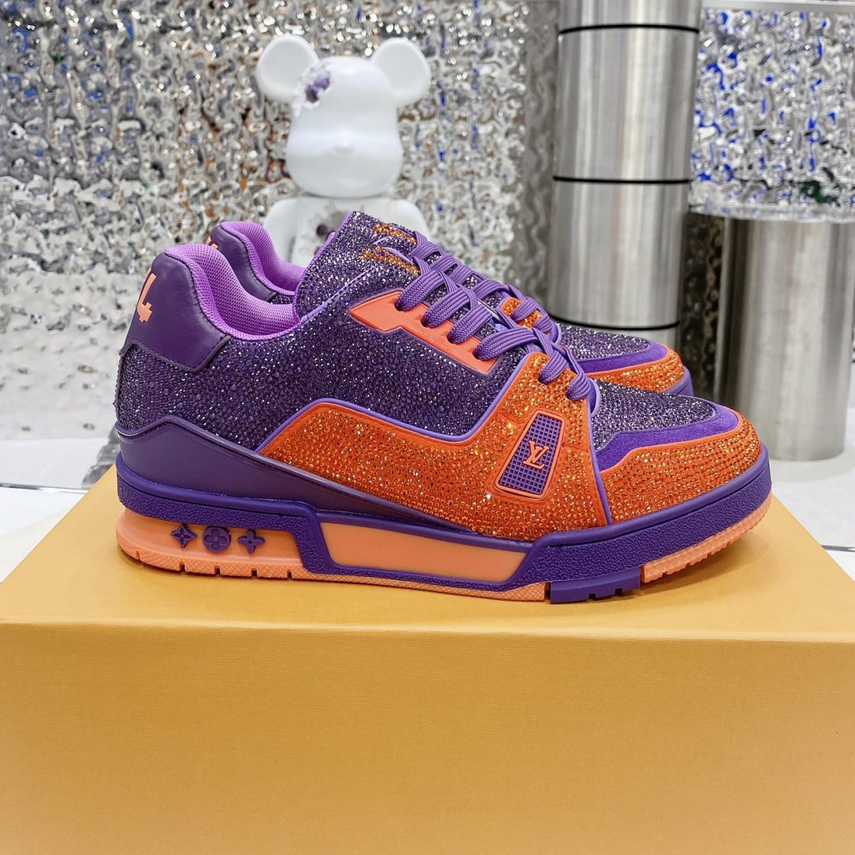 Louis Vuitton LV Trainer Diamond Sneaker Size 36-46 - Image 1