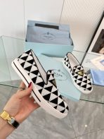 Prada 2024 Women Embroidered fabric slip-on Shoes Loafers Size 36-41 - Image 7