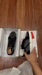 Christian Louboutin Louis Junior Spikes Sneaker Size 36-46  10-Color - Image 2