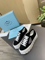 Prada 2024 New Double Wheel Re-Nylon gabardine Sneaker Size 36-41 - Image 3