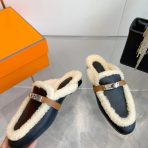Hermes 23fw Women Winter Slippers Size 36-41 - Image 4