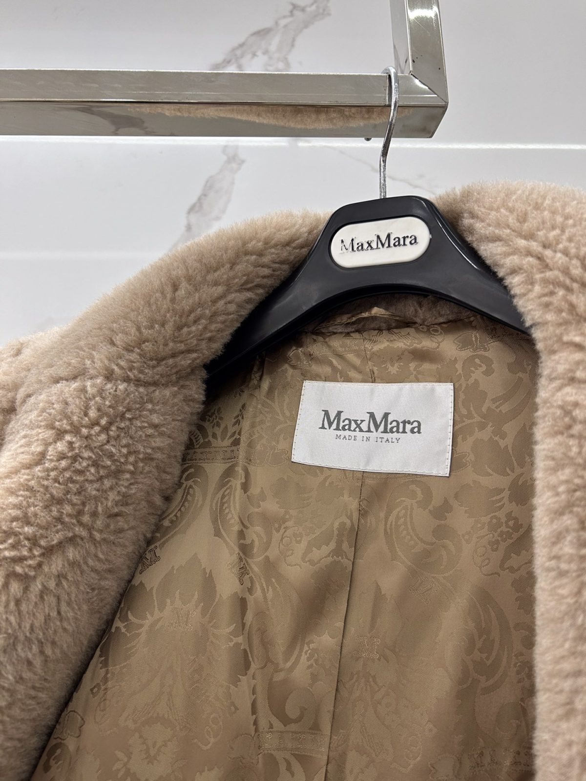 Max Mara Teddy fur long coat Size XS-M - Image 6