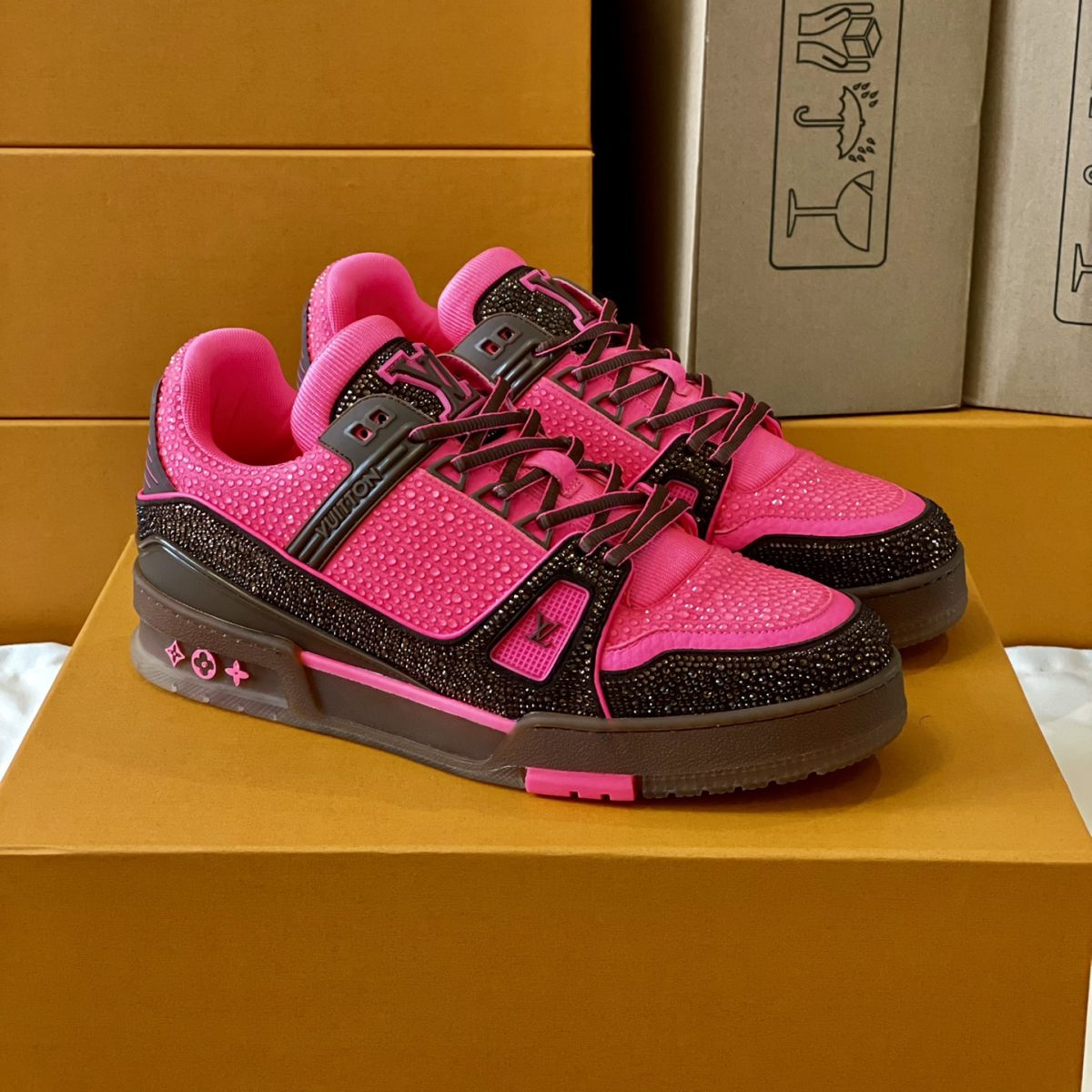 Louis Vuitton LV Trainer Diamond Sneaker Size 36-46 - Image 1