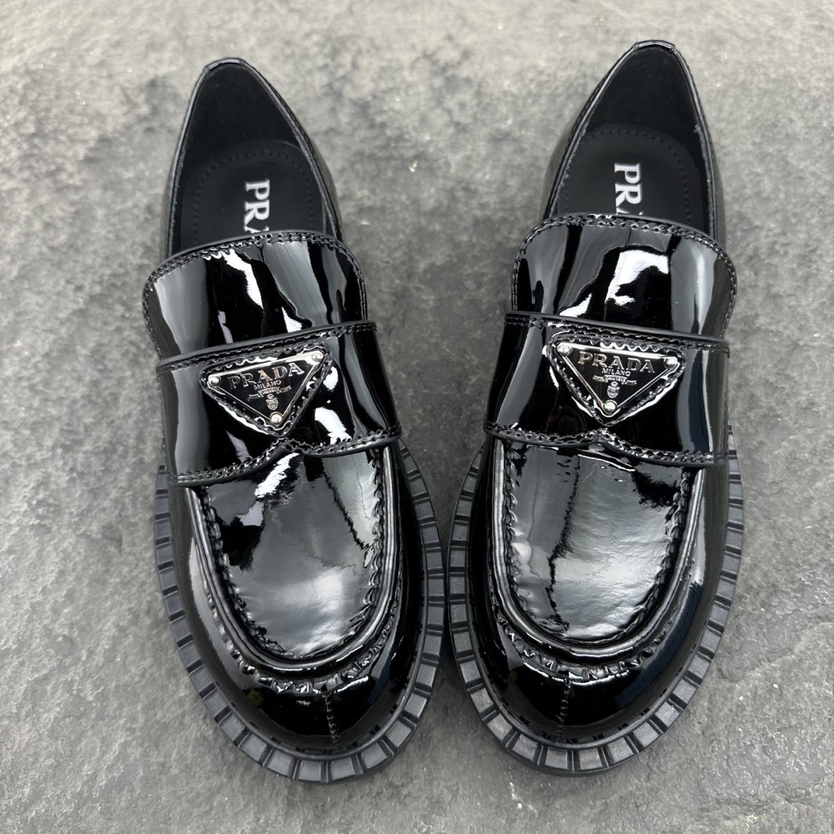 Prada Chocolate Loafers Size 36-46 - Image 3