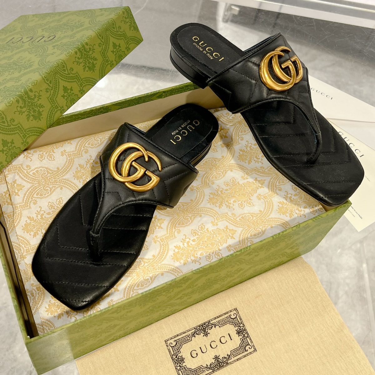 Gucci GG Marmont Slippers Size 36-41 - Image 1