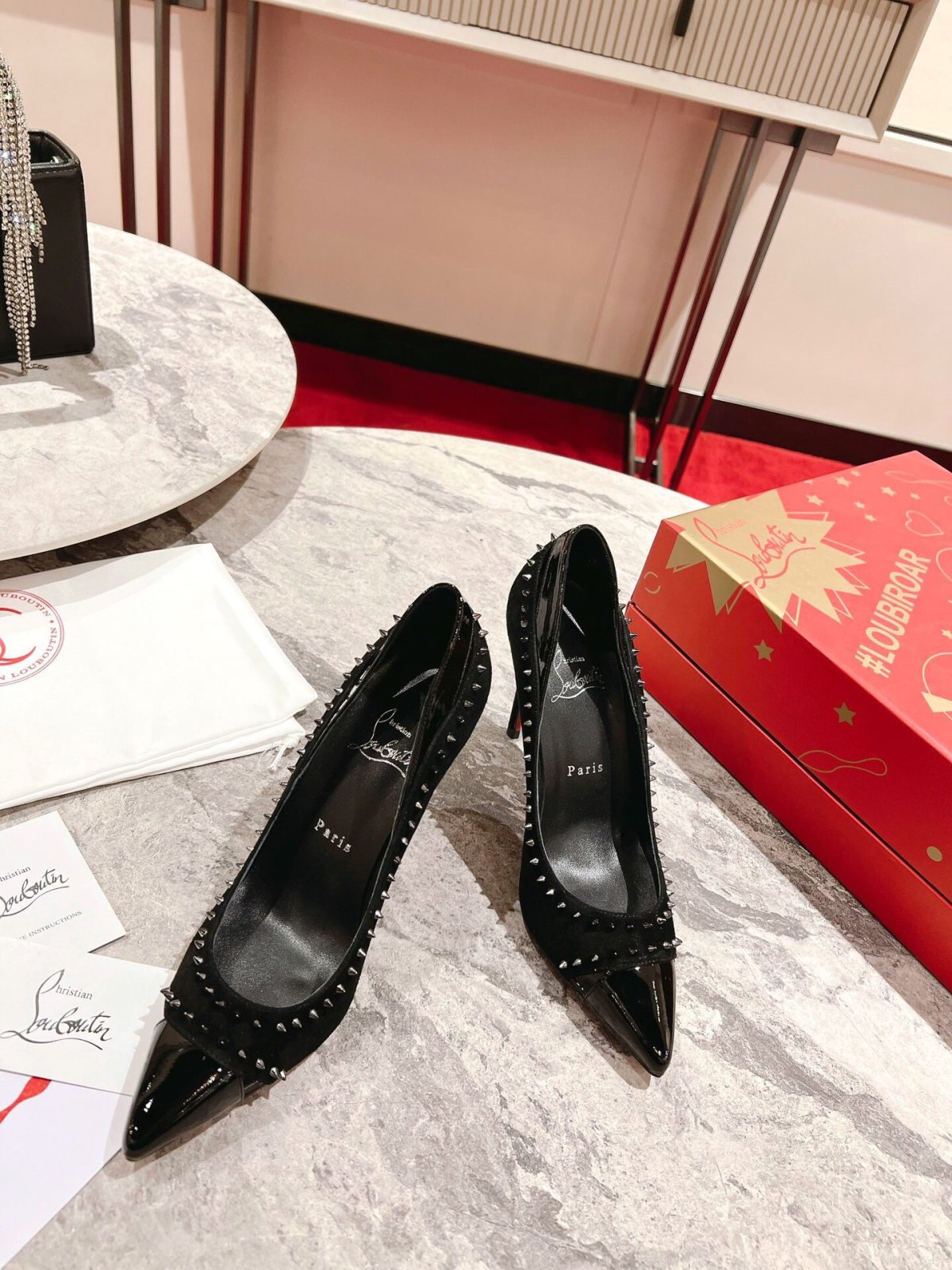 Christian Louboutin Duvette Spikes Pumps Size 35-41 - Image 5