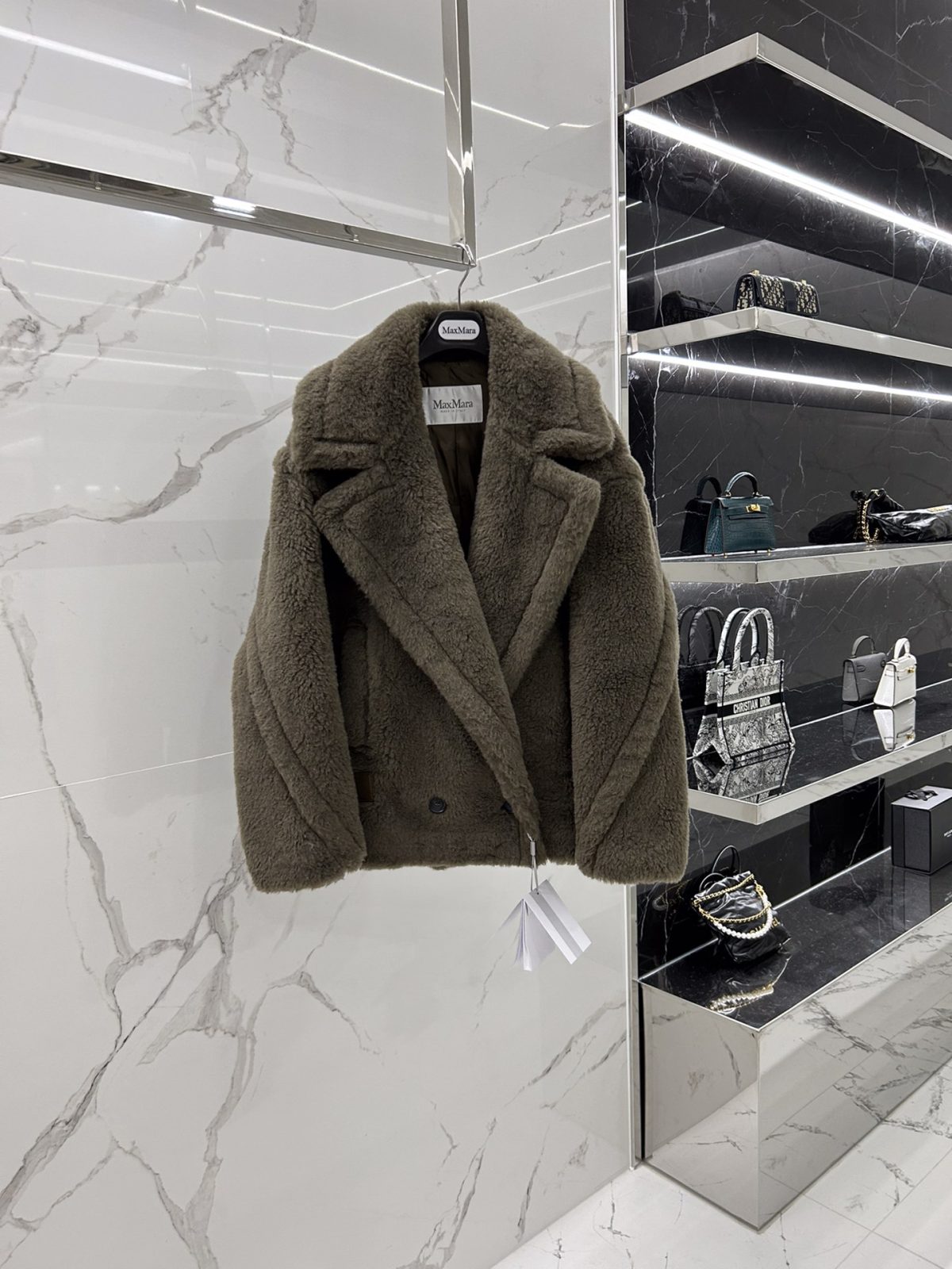 Max Mara Teddy fur Short coat Size XS-M - Image 1
