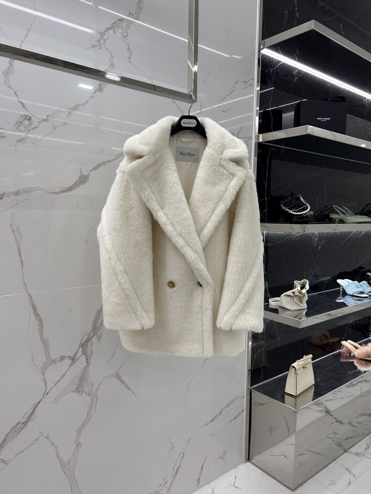 Max Mara Teddy fur Short coat Size XS-M - Image 1