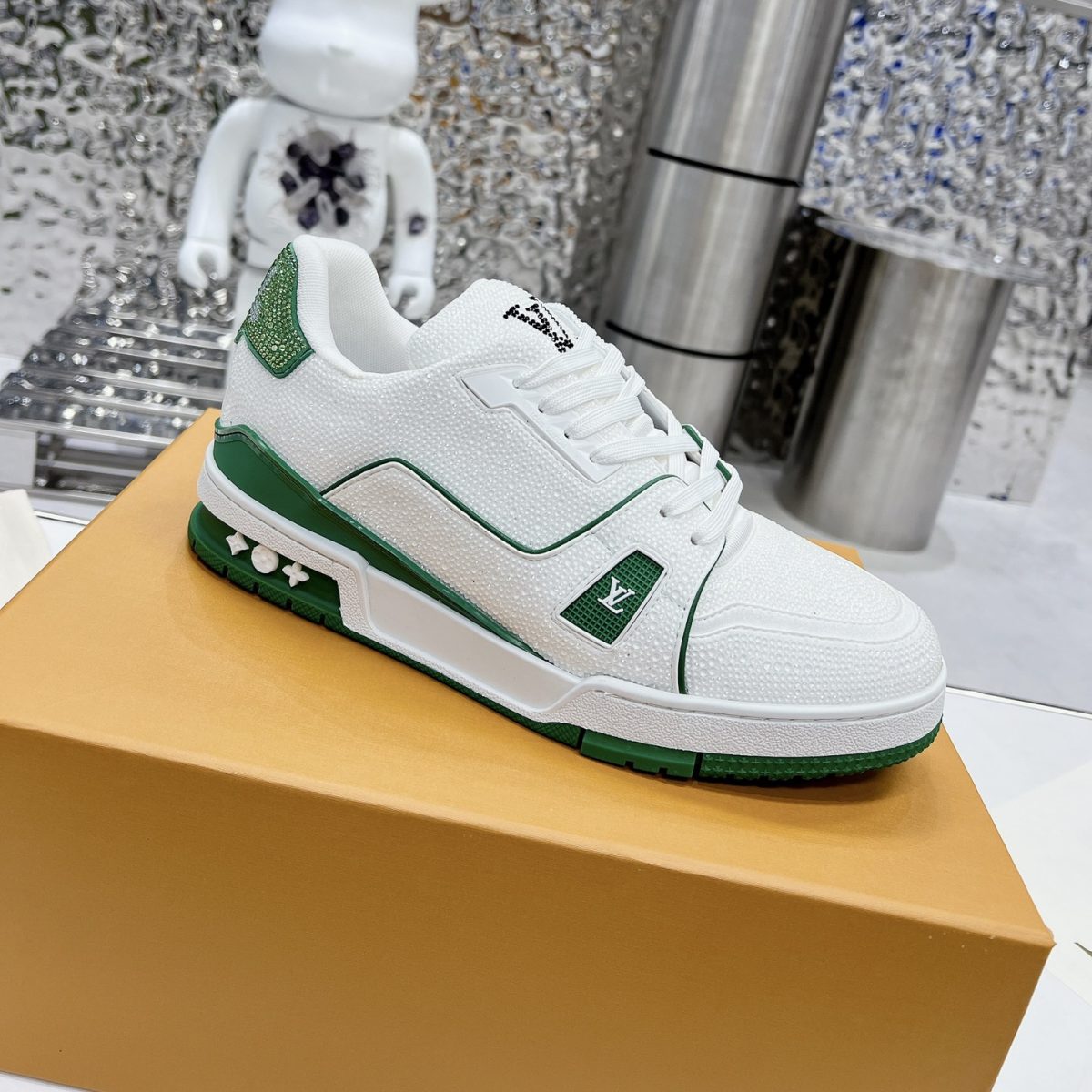 Louis Vuitton LV Trainer Diamond Sneaker Size 36-46 - Image 1