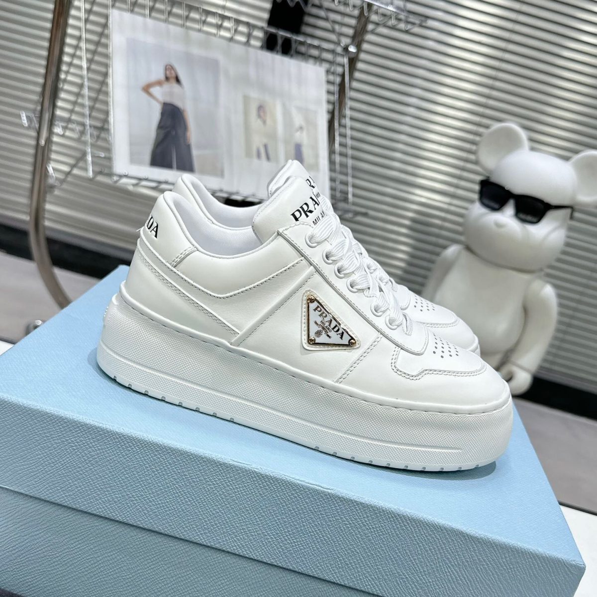 Prada 2024 New Downtown Bold leather Sneaker Size 36-41 - Image 1
