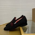 Christian Louboutin Navy Dandelion Strass Loafers Size 39-45 - Image 3