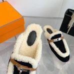 Hermes 23fw Women Winter Slippers Size 36-41 - Image 5