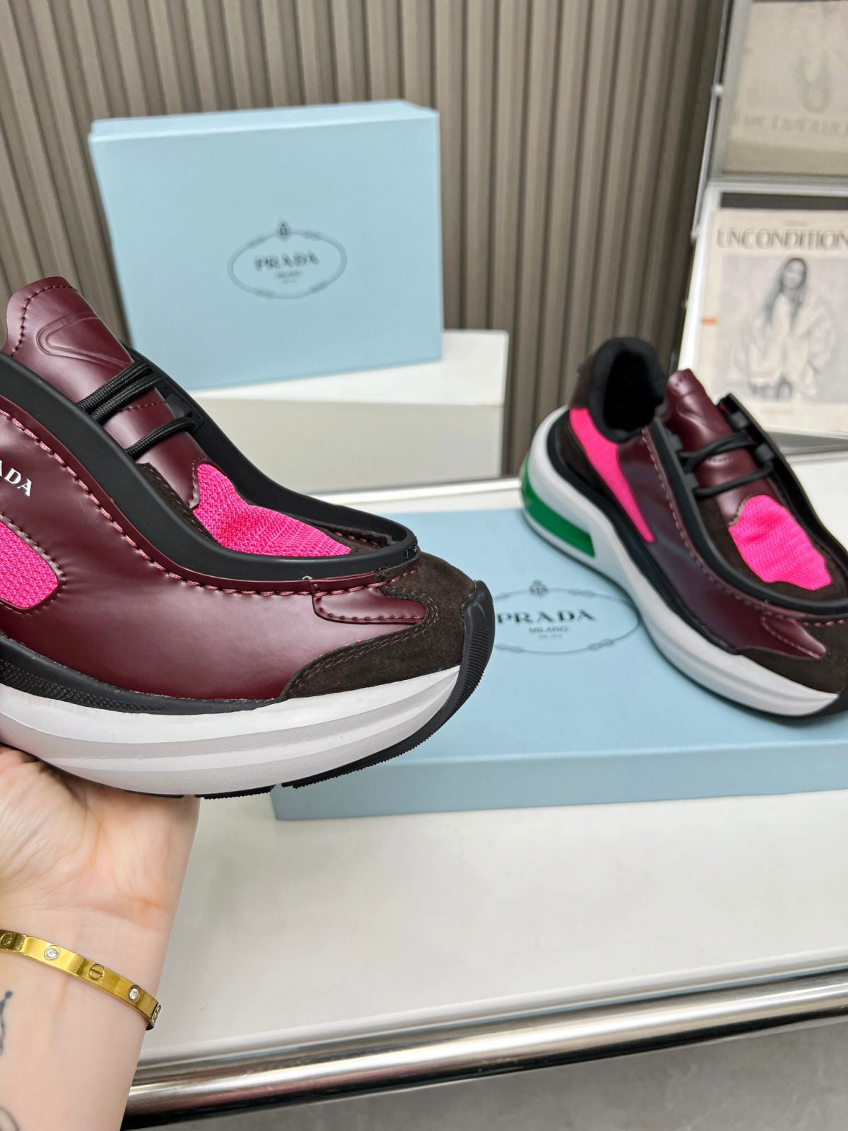 Prada 2024 New Systeme brushed leather dad Sneaker Size 36-45 - Image 8