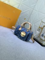Louis Vuitton M82950 Nano Speedy Denim Cowboy Shoulder Bags Size 16*7*10cm - Image 2