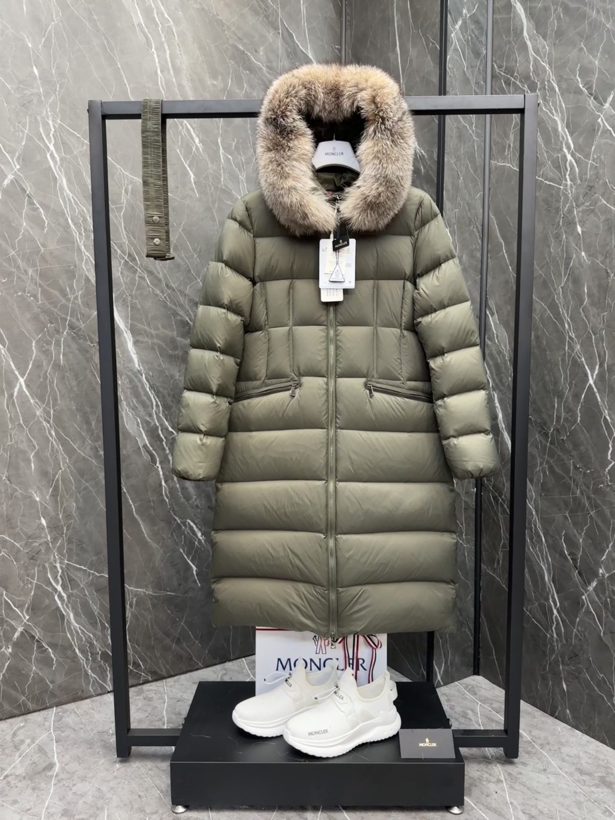 Moncler Boed Long Women Down Jacket Size S-XL - Image 1