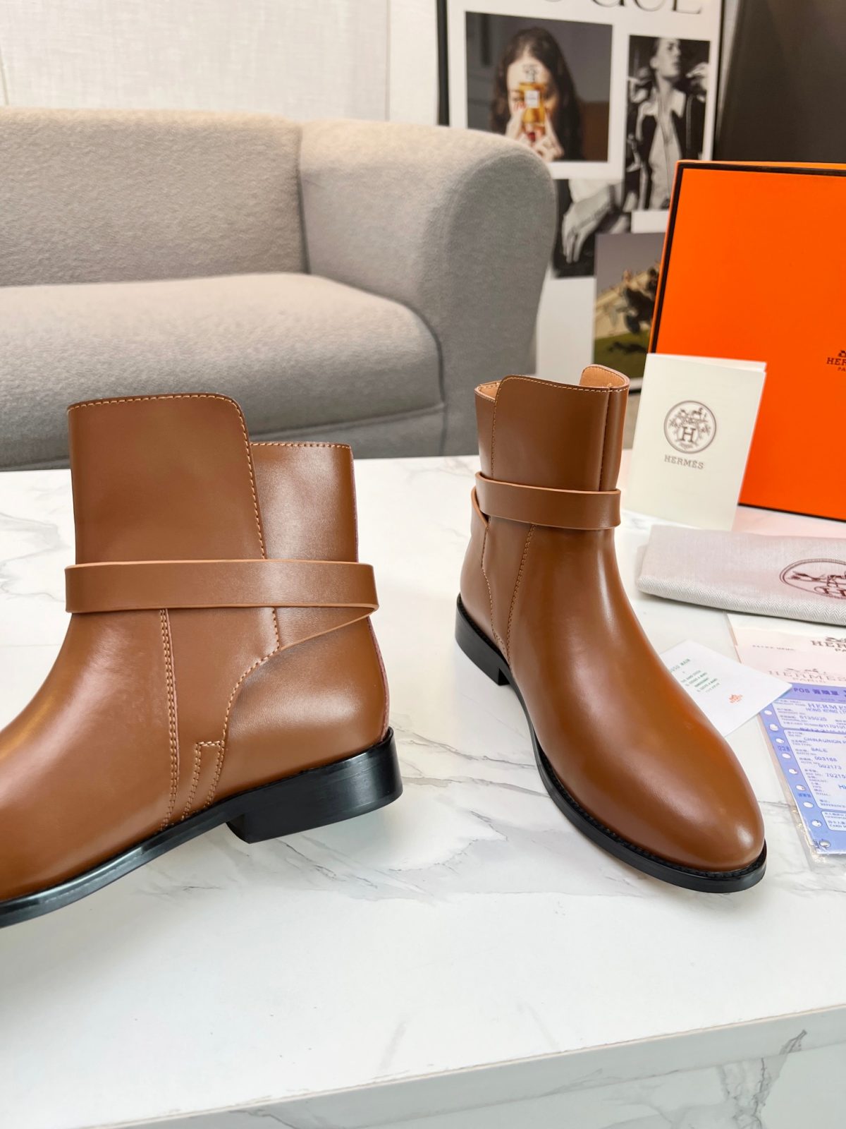 Hermes Women Kelly Boots Size 36-41 - Image 4