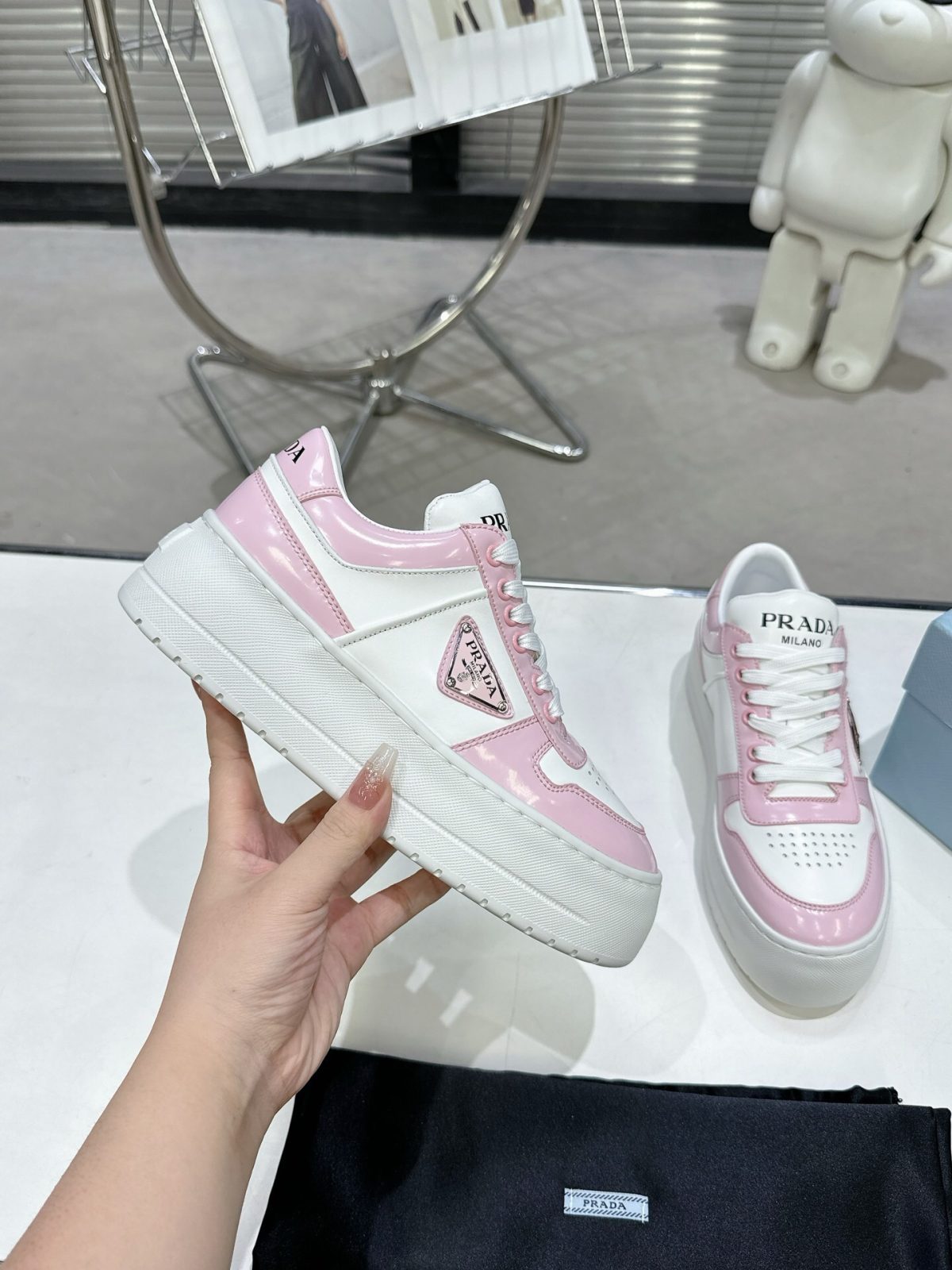 Prada 2024 New Downtown Bold leather Sneaker Size 36-41 - Image 5