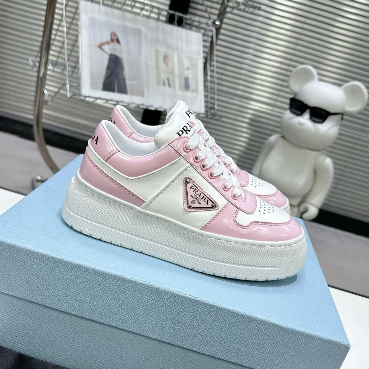 Prada 2024 New Downtown Bold leather Sneaker Size 36-41 - Image 1