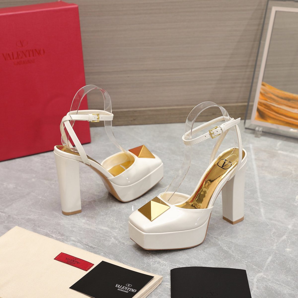 Valentino Open Toe Pumps Size 35-41 3-Color - Image 1