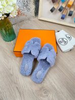 Hermes 23fw Women Winter Slippers Size 36-40 - Image 4